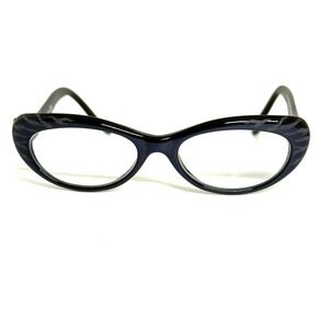 Roberto Cavalli D'Arros 778 Navy Blue Cat Eye Eyeglasses Frames Italy 51-17-140